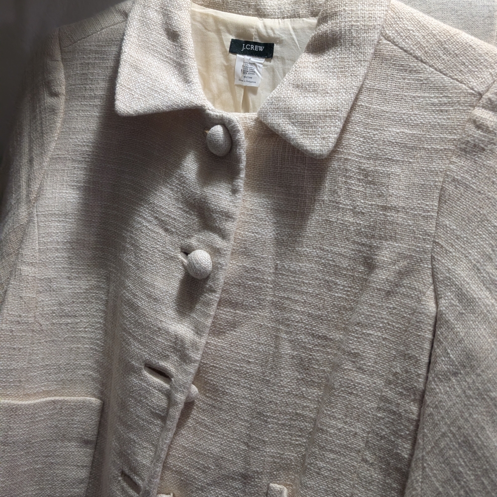 J. Crew Women's Elegant Cream Blazer
